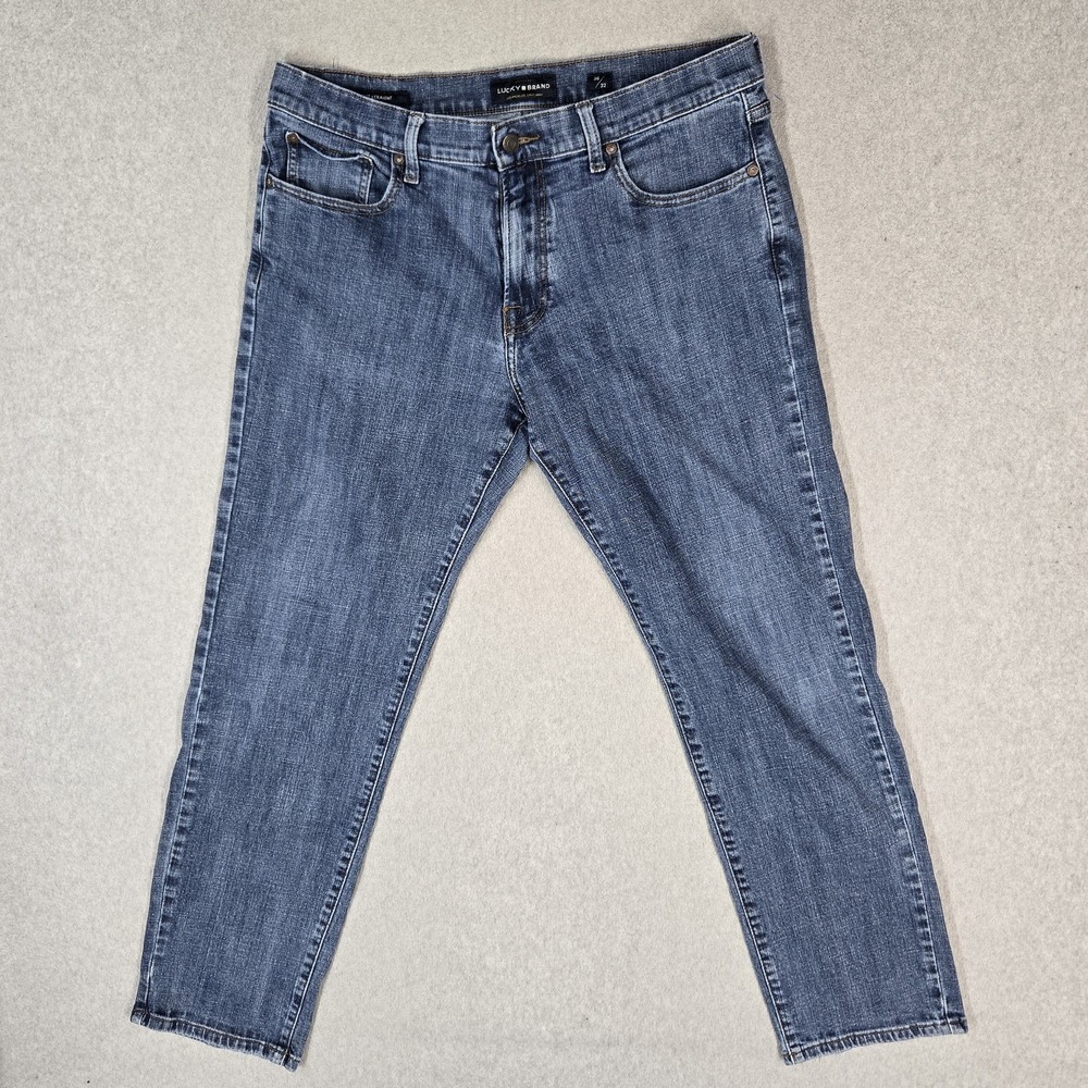 Lucky Brand Men Jeans 36X32 Blue Denim 221 Straight 29" Inseam Stretch